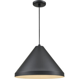 R Series 1 Light 13 inch Satin Black Outdoor Pendant